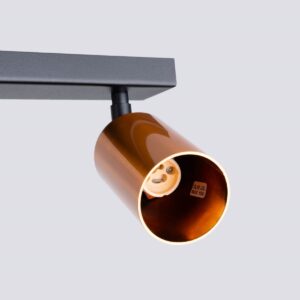 Ceiling Lamp Winx 6l Black / Copper Farm House Lighting Fisherman's Lights UK