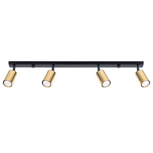 Ceiling Lamp Winx 4l Black / Gold Farm House Lighting Fisherman's Lights UK