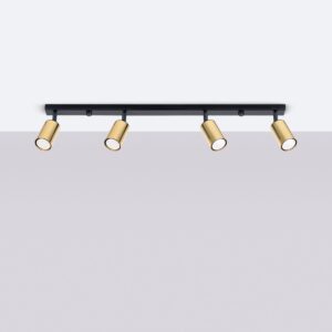 Ceiling Lamp Winx 4l Black / Gold Farm House Lighting Fisherman's Lights UK