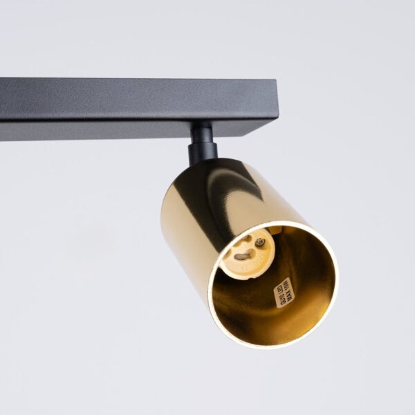 Ceiling Lamp Winx 4l Black / Gold Farm House Lighting Fisherman's Lights UK