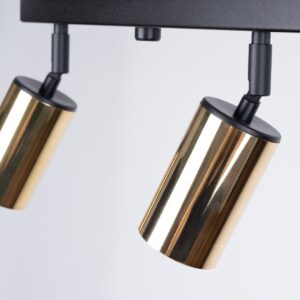 Ceiling Lamp Winx 4l Black / Gold Farm House Lighting Fisherman's Lights UK