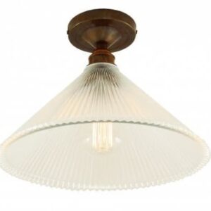 Hanoi Vintage Flush 30cm Holophane Ceiling Light Uncategorized Fisherman's Lights UK