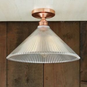 Hanoi Vintage Flush 30cm Holophane Ceiling Light Uncategorized Fisherman's Lights UK