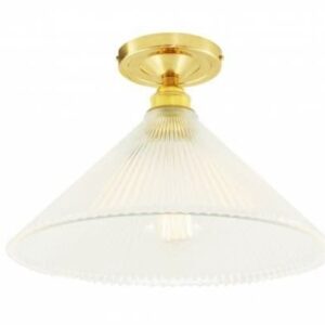 Hanoi Vintage Flush 30cm Holophane Ceiling Light Uncategorized Fisherman's Lights UK