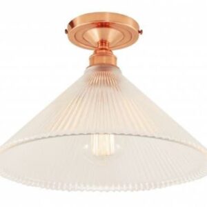Hanoi Vintage Flush 30cm Holophane Ceiling Light Uncategorized Fisherman's Lights UK