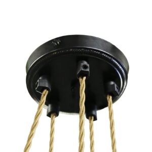 Praia Industrial Cage 5 Light Ring Chandelier Industrial Pendant Lights Fisherman's Lights UK