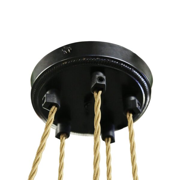 Praia Industrial Cage 5 Light Ring Chandelier Industrial Pendant Lights Fisherman's Lights UK