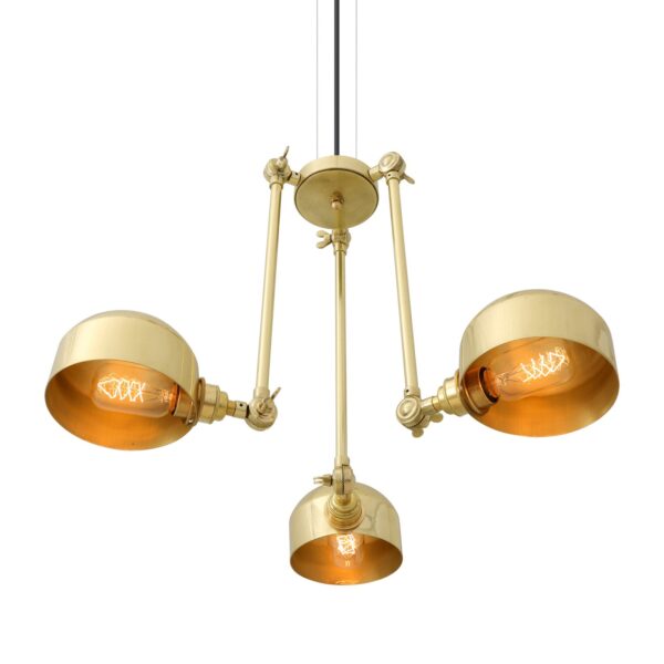 Neiva Vintage Adjustable Three-Arm Chandelier Uncategorized Fisherman's Lights UK