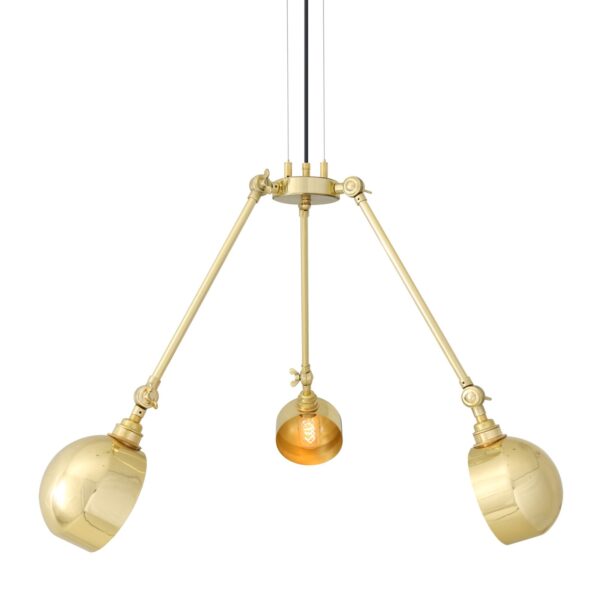 Neiva Vintage Adjustable Three-Arm Chandelier Uncategorized Fisherman's Lights UK