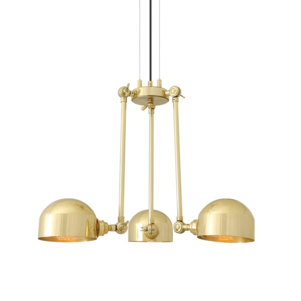 Neiva Vintage Adjustable Three-Arm Chandelier Uncategorized Fisherman's Lights UK
