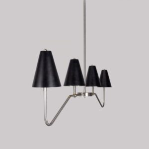 Salvador Island Bar Chandelier with Brass Shades Farm House Lighting Fisherman's Lights UK