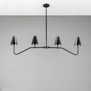 Salvador Island Bar Chandelier with Brass Shades Farm House Lighting Fisherman's Lights UK