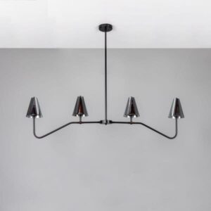 Salvador Island Bar Chandelier with Brass Shades Cottage Lighting Fisherman's Lights UK