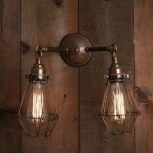 Rigo Double Cage Wall Light Uncategorized Fisherman's Lights UK