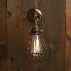 Edom Industrial Cage Wall Light Industrial Wall Lights Fisherman's Lights UK