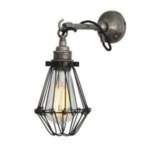 Edom Industrial Cage Wall Light Industrial Wall Lights Fisherman's Lights UK