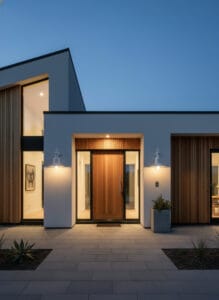 White swan neck wall lights