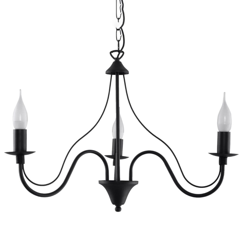 Minerwa Black Cottage Chandelier - 3 Light