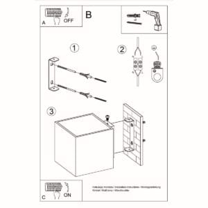 Quad Natural Wood Wall Light - Square Wood Ceiling & Wall Lights Fisherman's Lights UK