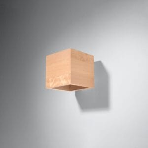 Quad Natural Wood Wall Light - Square Wood Ceiling & Wall Lights Fisherman's Lights UK
