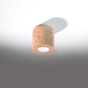 Orbis Natural Wood Ceiling Downlight - Round Wood Ceiling & Wall Lights Fisherman's Lights UK