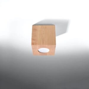 Quad Natural Wood Ceiling Downlight - Square Wood Ceiling & Wall Lights Fisherman's Lights UK