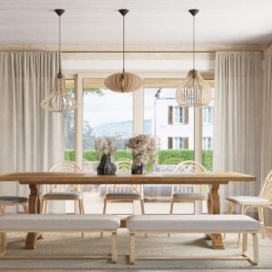 Pendant Lamp Aprilla Wood Wood Ceiling & Wall Lights Fisherman's Lights UK