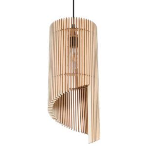 Alexia Natural Wood Pendant Light Wood Ceiling & Wall Lights Fisherman's Lights UK