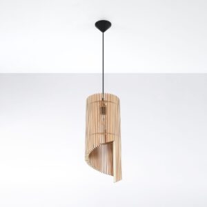 Alexia Natural Wood Pendant Light Wood Ceiling & Wall Lights Fisherman's Lights UK
