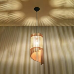 Alexia Natural Wood Pendant Light Wood Ceiling & Wall Lights Fisherman's Lights UK