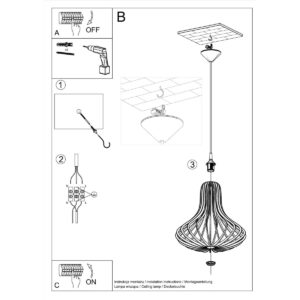 Elza Natural Wood Pendant Light Wood Ceiling & Wall Lights Fisherman's Lights UK