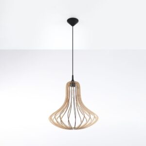 Elza Natural Wood Pendant Light Wood Ceiling & Wall Lights Fisherman's Lights UK