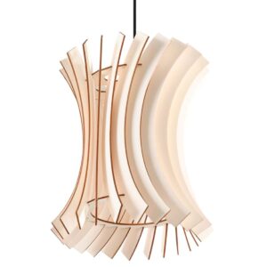 Oriana Natural Wood Pendant Light Wood Ceiling & Wall Lights Fisherman's Lights UK