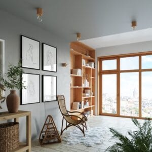 Salgado Natural Wood Wall Light - Sculptural Wood Ceiling & Wall Lights Fisherman's Lights UK