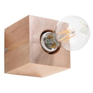 Ariz Natural Wood Wall Light - Streamlined Wood Ceiling & Wall Lights Fisherman's Lights UK