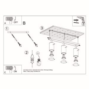 Berg Natural Wood Track Spotlight - 3 Light Wood Ceiling & Wall Lights Fisherman's Lights UK