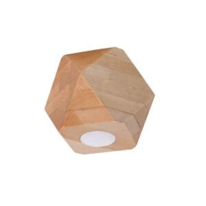 Woody Natural Wood Ceiling Spotlight - Cylindrical Wood Ceiling & Wall Lights Fisherman's Lights UK
