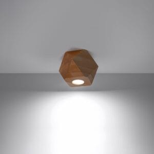 Woody Natural Wood Ceiling Spotlight - Cylindrical Wood Ceiling & Wall Lights Fisherman's Lights UK