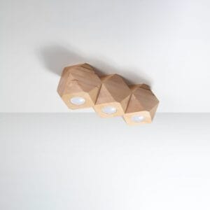 Ceiling Lamp Woody Three Light Natural Wood Wood Ceiling & Wall Lights Fisherman's Lights UK