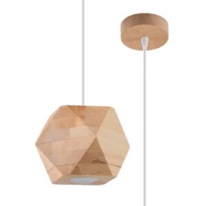 Woody Natural Wood Pendant Light - Cylindrical Wood Ceiling & Wall Lights Fisherman's Lights UK