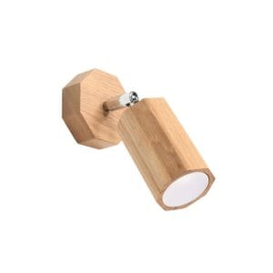 Zeke Oak Wall Light - Spherical Wood Ceiling & Wall Lights Fisherman's Lights UK