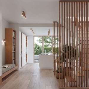 Zeke Oak Wall Light - Spherical Wood Ceiling & Wall Lights Fisherman's Lights UK