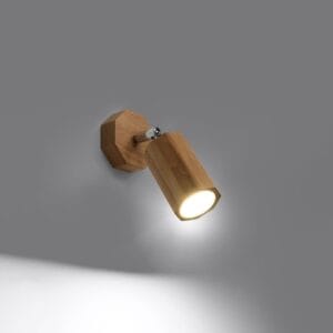Zeke Oak Wall Light - Spherical Wood Ceiling & Wall Lights Fisherman's Lights UK