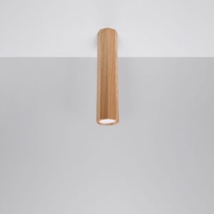 Keke Oak Ceiling Spotlight - Cylindrical Wood Ceiling & Wall Lights Fisherman's Lights UK