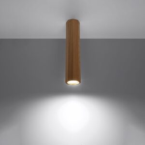 Keke Oak Ceiling Spotlight - Cylindrical Wood Ceiling & Wall Lights Fisherman's Lights UK