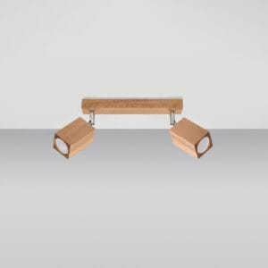 Ceiling Lamp Keke Two Light Oak Wood Ceiling & Wall Lights Fisherman's Lights UK