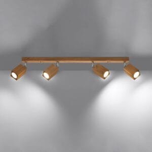 Ceiling Lamp Keke Four Light Oak Wood Ceiling & Wall Lights Fisherman's Lights UK