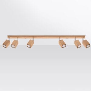 Ceiling Lamp Keke Six Light Oak Wood Ceiling & Wall Lights Fisherman's Lights UK