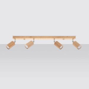 Ceiling Lamp Berg Four Light Natural Wood Wood Ceiling & Wall Lights Fisherman's Lights UK