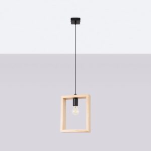 Aries Natural Wood Pendant Light Wood Ceiling & Wall Lights Fisherman's Lights UK